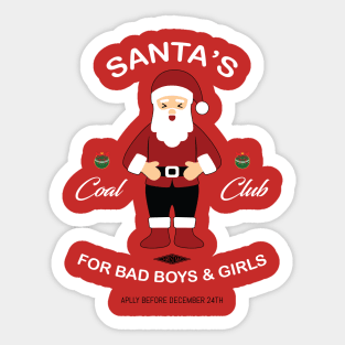 Santa's Coal Club Sticker